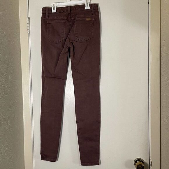 Joe's Jeans Maroon burgundy mid rise Skinny denim jeans size US 27 - Picture 4 of 5
